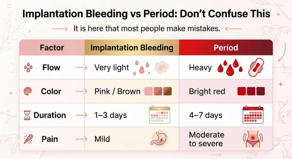 implantation bleeding symptoms