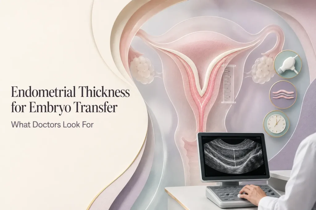 endometrial thickness for embryo transfer